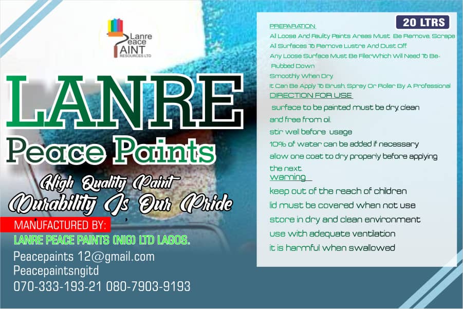 Lanre Peace Paints flyer poster